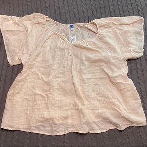 Old Navy Flutter Sleeve Peasant Blouse